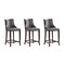Manhattan Comfort Emperor Faux Leather Barstool in Pebble Grey- Set of 3 3-BS008-PE - alternate 1